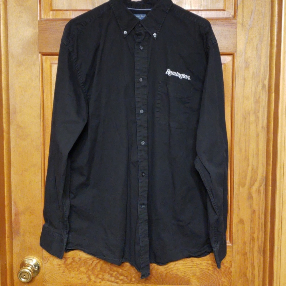 Mens Black Remington Button Down Shirt